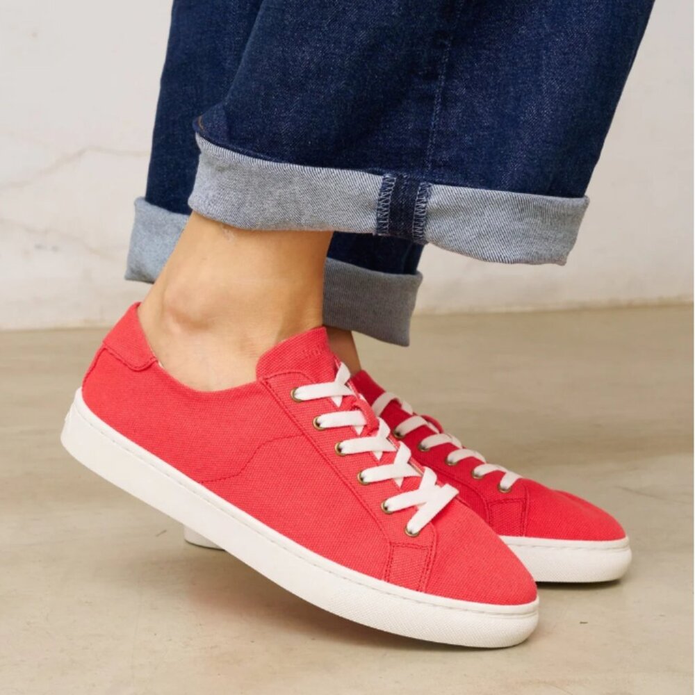 NWT Soludos‎ The Ibiza Canvas Sneaker in Peach Size 7